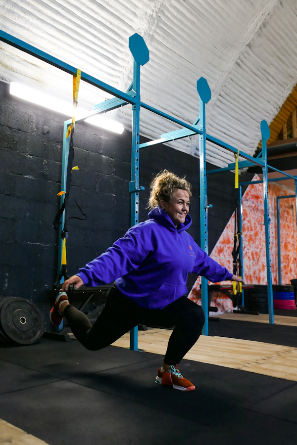 Lorna coaching a group session