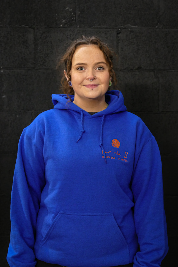 Sarah demonstrating exercise technique